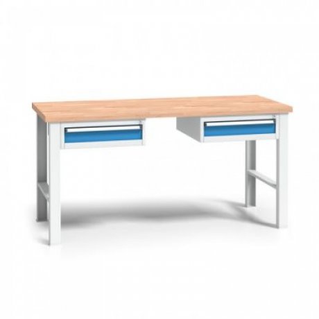 170 x 68,5 cm - profesionální dílenský stůl se zásuvkami, výškově stavitelný