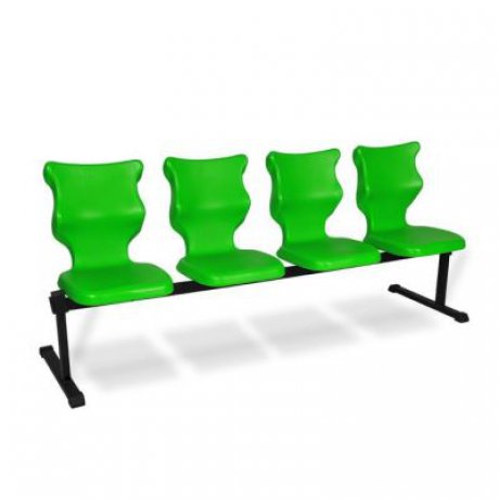 Čtyřmístná ergonomická lavice - výška sedáku 43 cm, zelená
