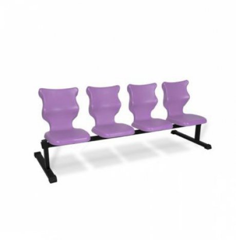 Dětská čtyřmístná ergonomická lavice - výška sedáku 31 cm, fialová
