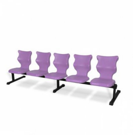 Dětská pětimístná ergonomická lavice - výška sedáku 31 cm, fialová