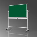150 x 90 cm - Pojízdná keramická/magnetická tabule s odkládací lištou, zelená
