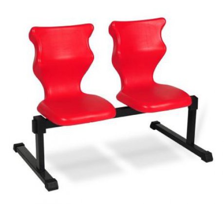 Dvoumístná lavice - výška sedáku 38 cm, červená