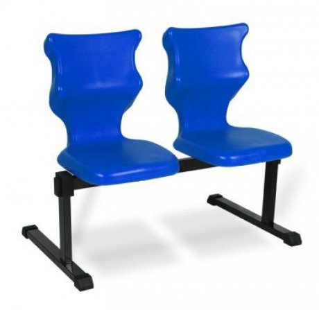 Dvoumístná lavice - výška sedáku 46 cm, modrá