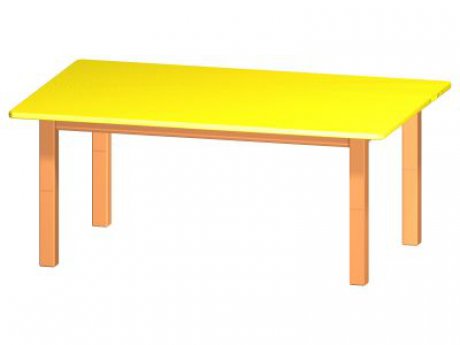 120 x 80 cm - Obdélníkový stůl TERA s barevnou hranou