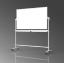 200 x 100 cm - Pojízdná keramická/magnetická tabule s odkládací lištou