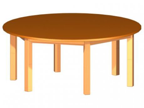 120 cm - Kulatý stůl TERA s barevnou deskou