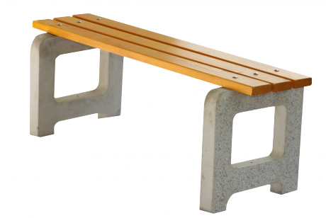 175 cm - Betonová lavička bez opěradla