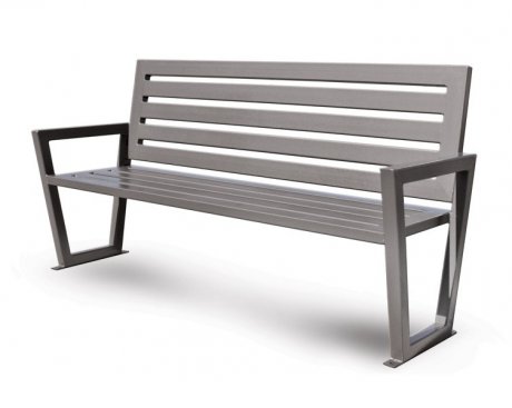 150 cm - Moderní ocelová lavička