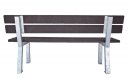 175 cm - lavička s ocelovou konstrukcí VandalStop