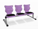 Dětská trojmístná ergnomická lavice - výška sedáku 31 cm, fialová