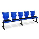 Pětimístná ergonomická lavice - výška sedáku 46 cm, modrá