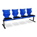 Čtyřmístná ergonomická lavice - výška sedáku 46 cm, modrá