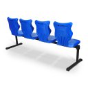 Čtyřmístná ergonomická lavice - výška sedáku 46 cm, modrá