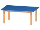 120 x 80 cm - Obdélníkový stůl TERA s barevnou hranou