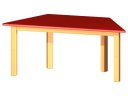 120 x 60 cm - Lichoběžníkový stůl TERA s barevnou deskou